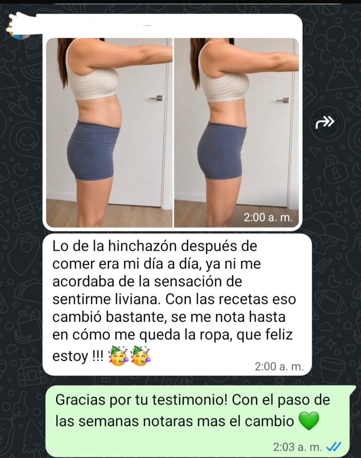 Testimonio verificado 6 de una clienta del protocolo alimentario