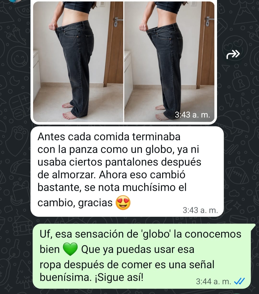 Testimonio verificado 8 de una clienta del protocolo alimentario